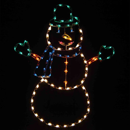Jolly Snowman Display Lights
