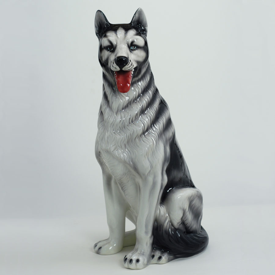 Ceramic Siberian Huskey