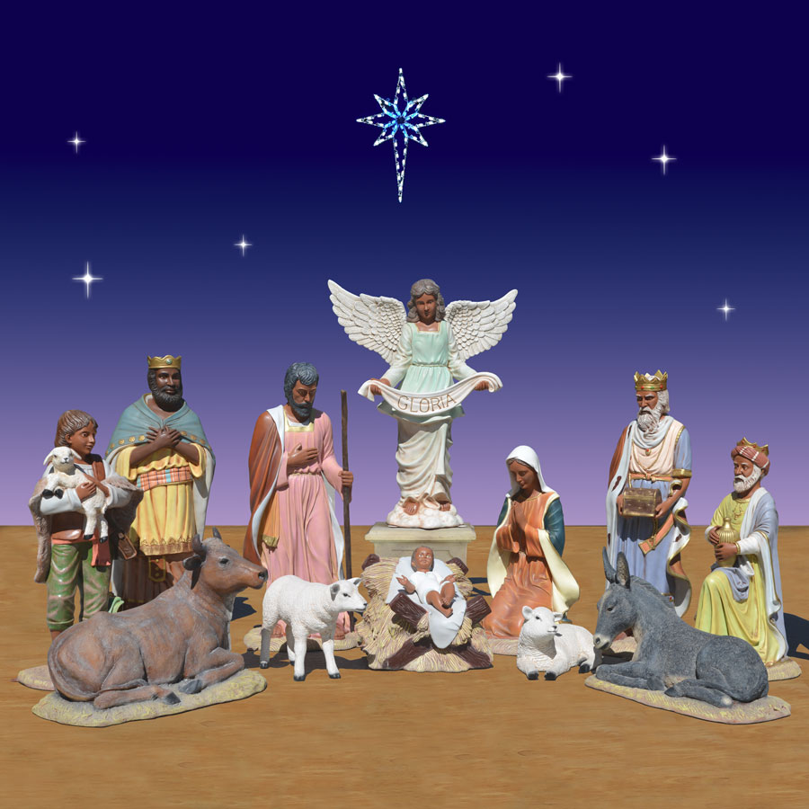 Black sales nativity scene