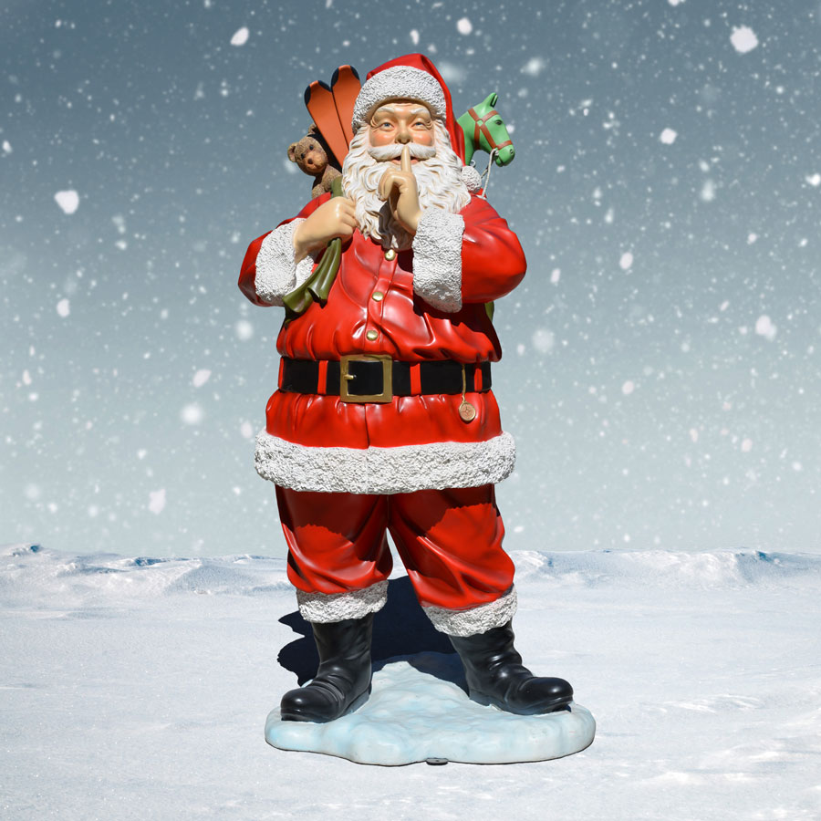 Christmas Merry Fishing Santa With Box Animated