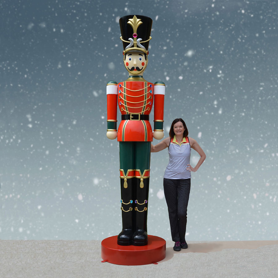 giant wooden nutcracker soldier