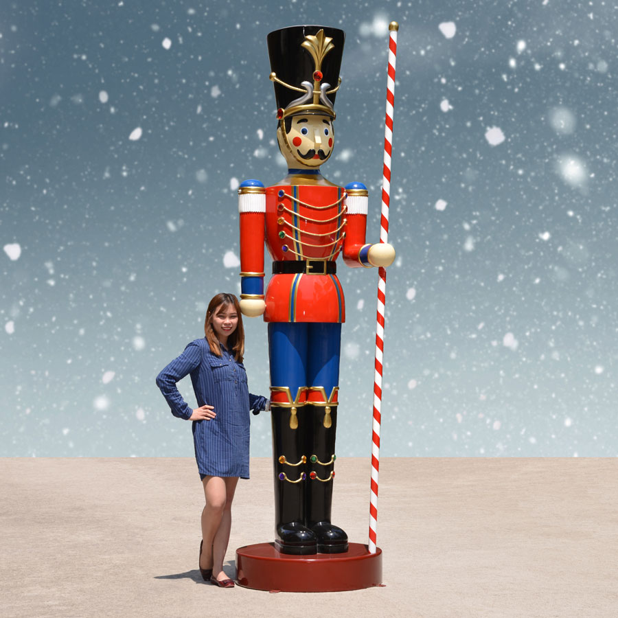 Giant 10-ft. Christmas Toy Soldier with Left-Hand Baton