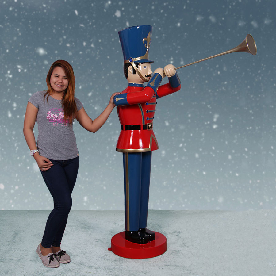 6-ft. Toy Soldier Sculpture with Trumpet