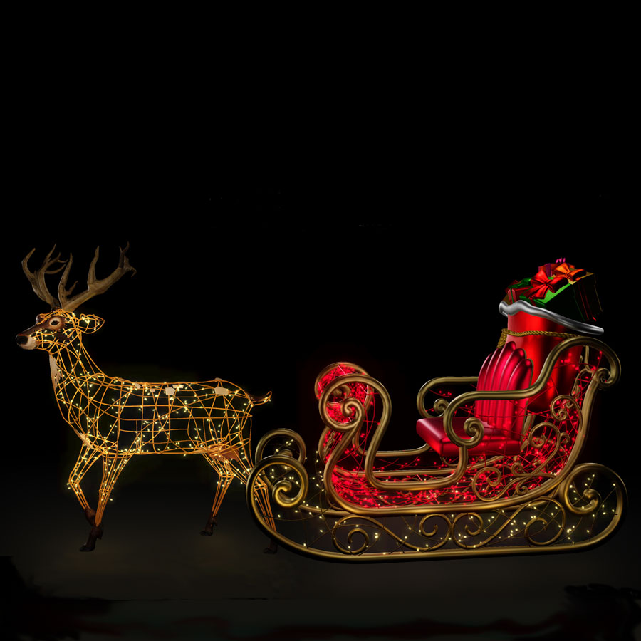 InLiteFi Sleigh and Reindeer