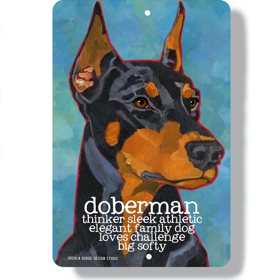 Doberman dog with cropped ears