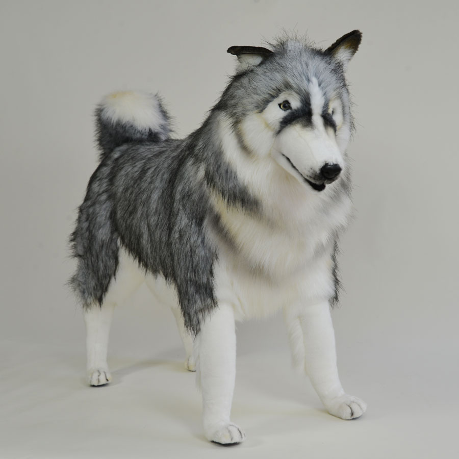 Husky Stuffed Dog Statue By Hansa Creations