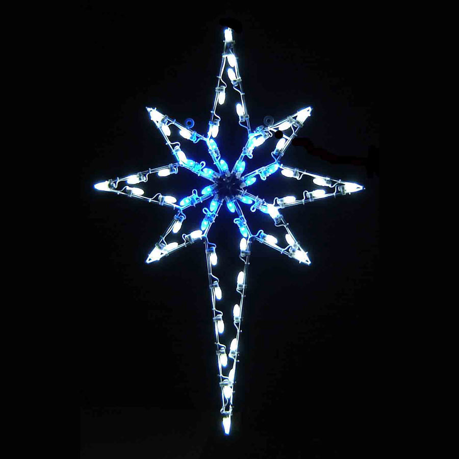 Cataract Minimer tyktflydende LED Star of Bethlehem - 4.8' - Blue & White