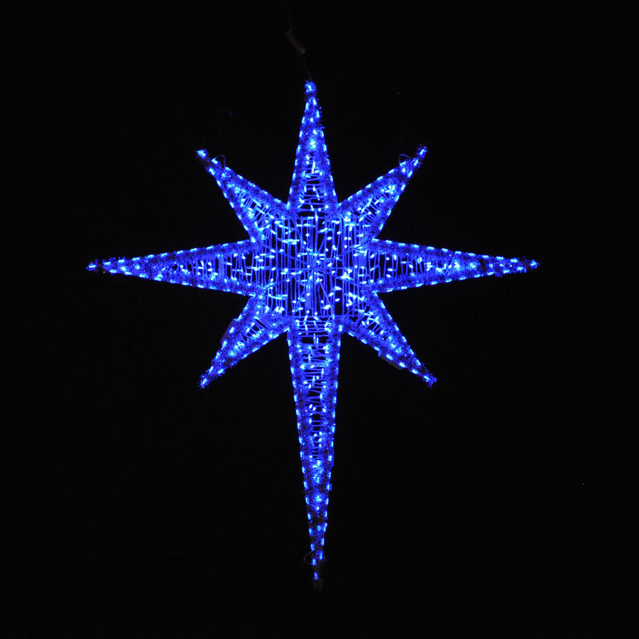 Holiday Lighting Giant Star - Blue - 6.25'