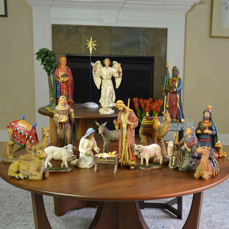 Three Kings Real Life Nativity Set -19-Pc - 14in. Scale