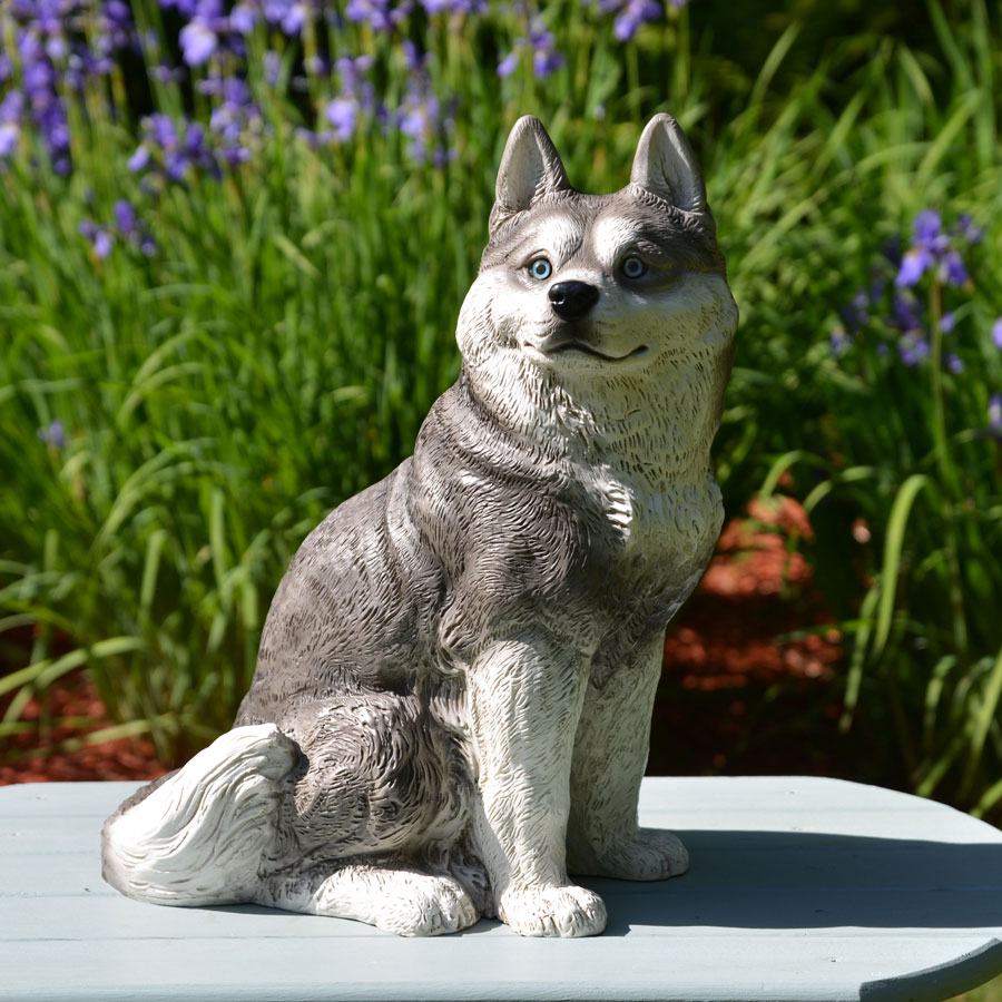 Husky Dog Statue Made in Italy 15.5 in H