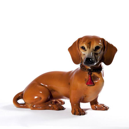 Ceramic Dachshund Statue