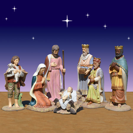 40 inch 7 Figure Nativity