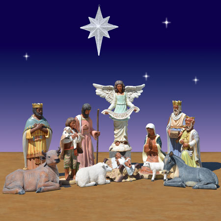 40 inch 11 piece Christmas nativity scene