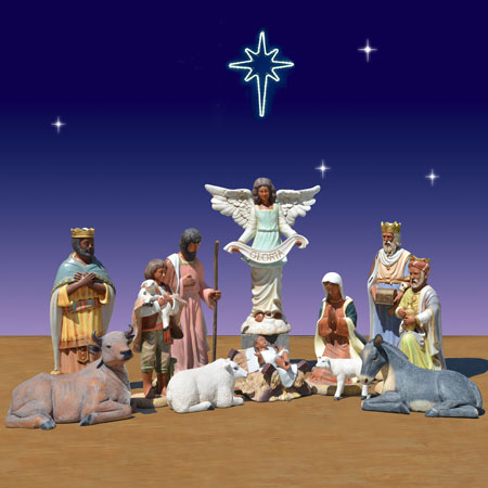 40 inch 11 piece Christmas nativity scene