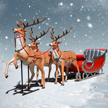 Sleigh and Reindeer