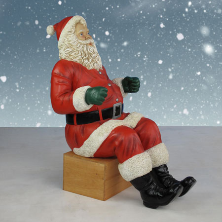 full view of sitting santa