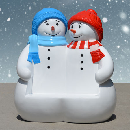 Christmas Snowmen Bench