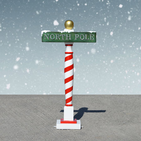 The North Pole Street Sign