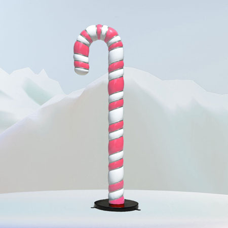 Pink Candy Cane Statue