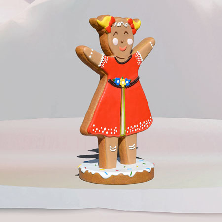 Outdoor gingerbread girl