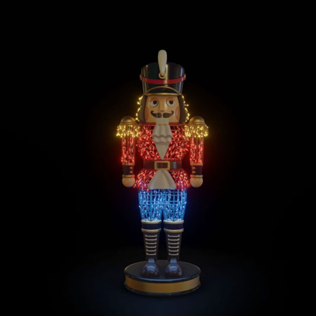 Fiberglass Lighted Nutcracker