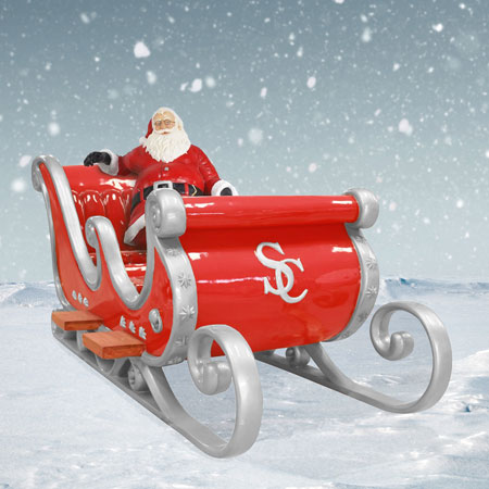 Santa and four seater sleigh