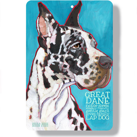 Harlequin Great Dane sign