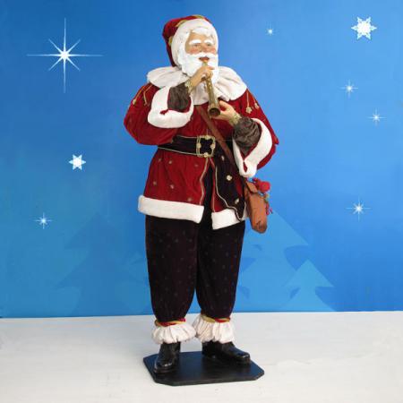 Life Size Santa with Horn