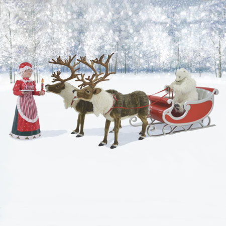 Santa, Sleigh & Reindeer
