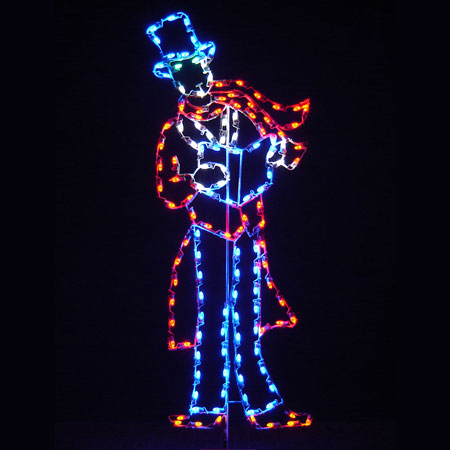 LED Victorian Horses & Carriage Light Display - 20' W