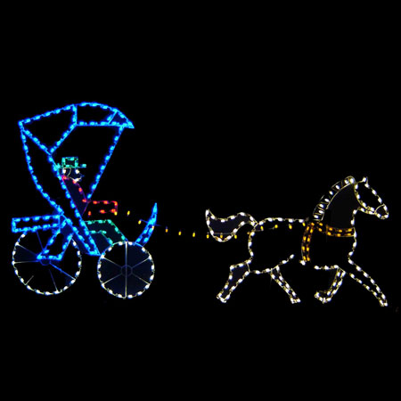 Horse and Buggy Light Display