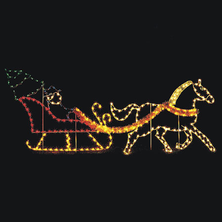 Horse & Sleigh Light Display