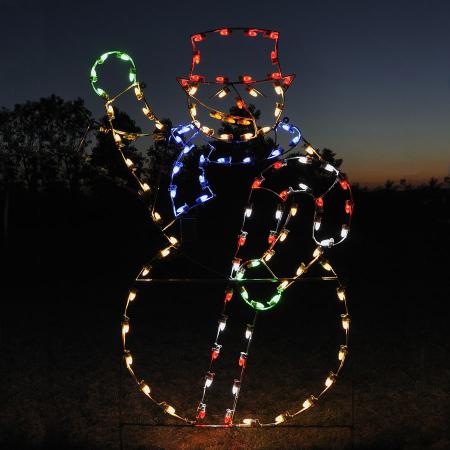 Holiday Lights Animated Snowman