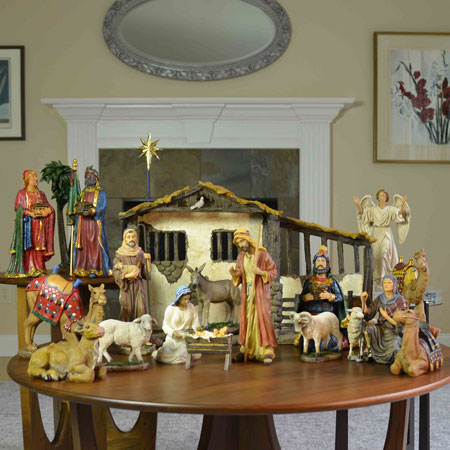 Real Life Nativity Set with Stable