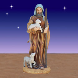 Life Size Shepherd with Lamb