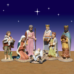 40 inch 7 piece Christmas nativity scene