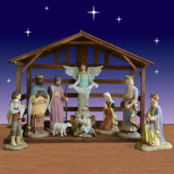 40 inch 9 piece Christmas nativity scene