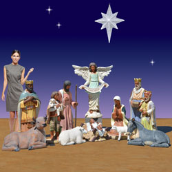 40 inch 11 piece nativity scene