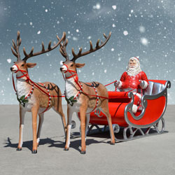 Santa's Sleigh and Reindeer