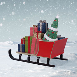 Santas Sled with Gifts