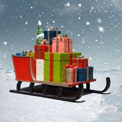 Sled with Gifts