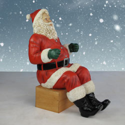 full view of sitting santa