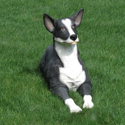 Resting Kelpie dog statue