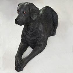 Black Lab Statue