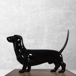 Interior dog statue