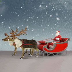 Santa, Sleigh &amp; Reindeer