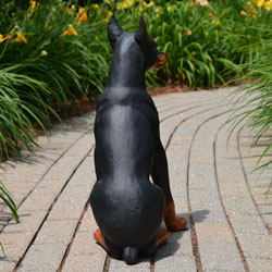 Outdoor Doberman statue