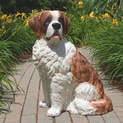 Resin Saint Bernard dog